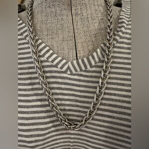 Monet Silver-Tone Chain Necklace